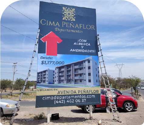 Estructura publicitaria instalada en Querétaro - proyecto 10