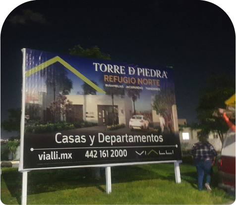 Estructura publicitaria instalada en Querétaro - proyecto 19