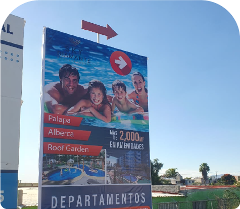 Estructura publicitaria instalada en Querétaro - proyecto 20