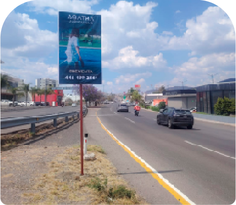 Estructura publicitaria instalada en Querétaro - proyecto 23