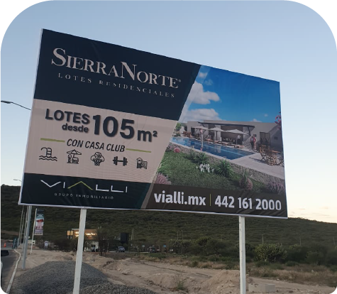 Estructura publicitaria instalada en Querétaro - proyecto 9